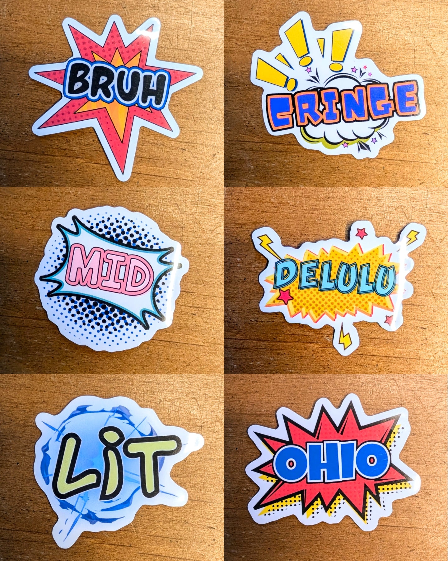 Slang Words Sticker Set | Gen Z | Gen Alpha | Water Bottle Sticker | Laptop Phone Decal